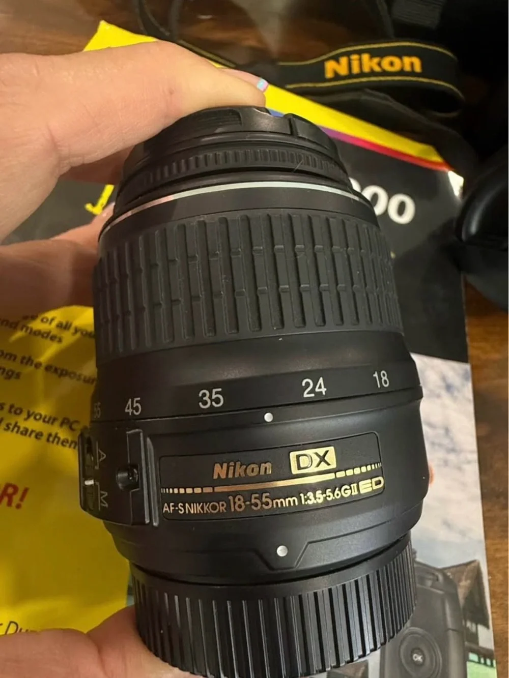 Nikon D3000 DSLR Kit in Black and Yellow Accents